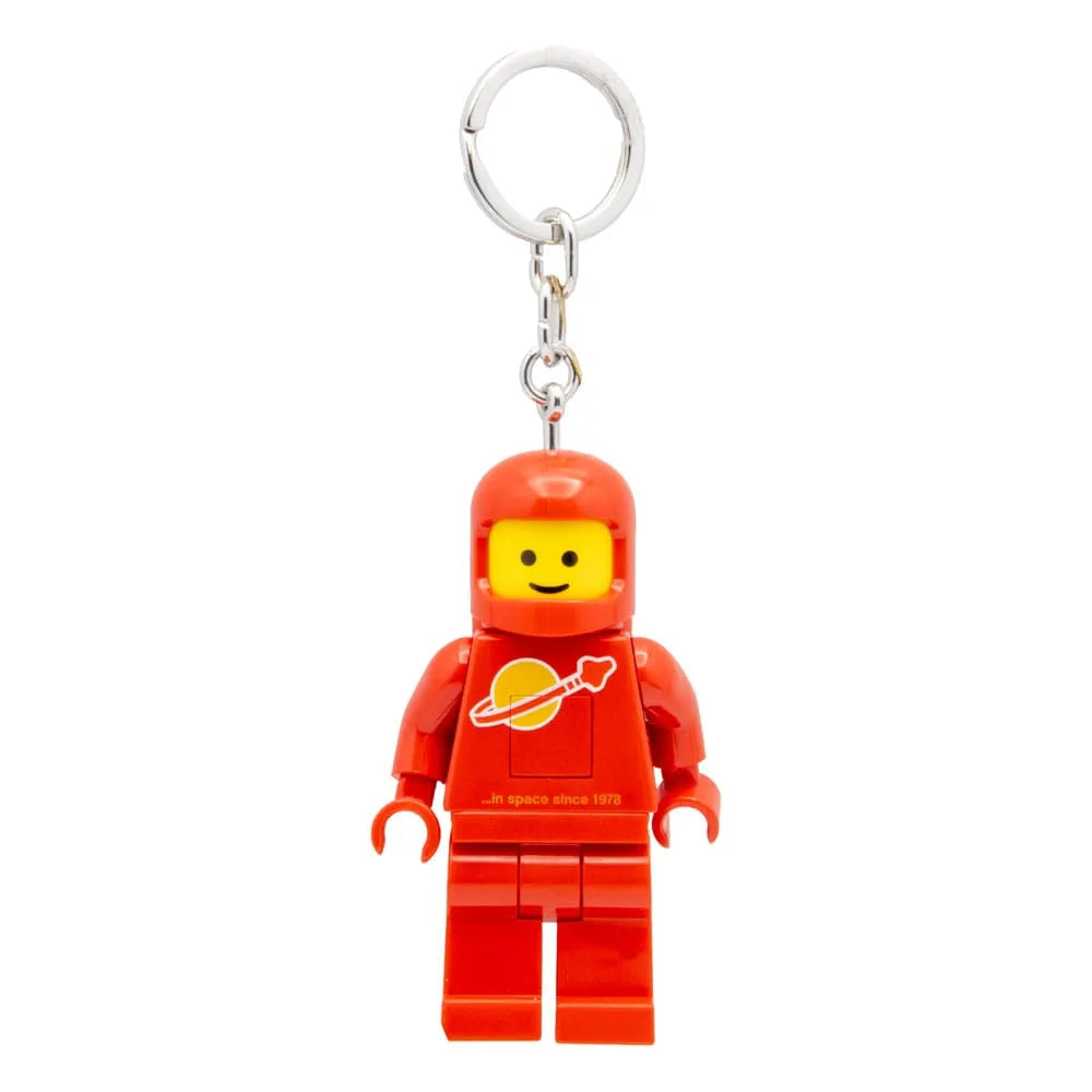 LEGO Schlüsselanhänger mit Leuchtfunktion Astronaut Rot 8 cm - Smalltinytoystore