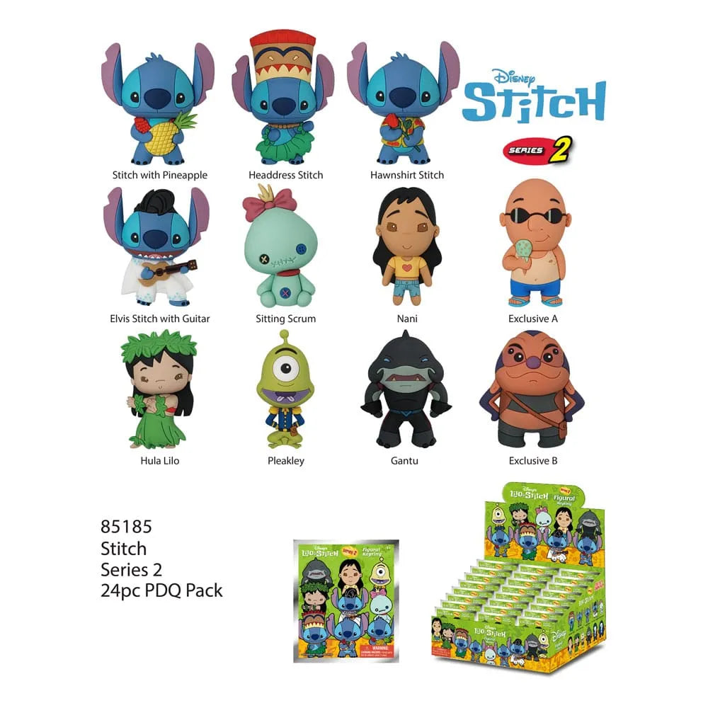 Lilo & Stich 3D PVC-Taschenanhänger Stich Series 2 Display (24) - Smalltinytoystore
