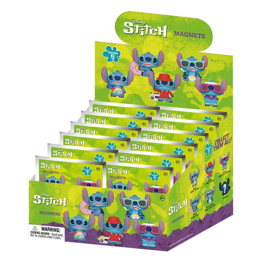 Lilo & Stitch 3D Magnete Stitch Series 5 Blind Pack Display (12) - Smalltinytoystore