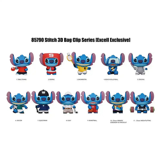 Lilo & Stitch 3D PVC-Taschenanhänger Series 1 Sport Display (24) - Smalltinytoystore