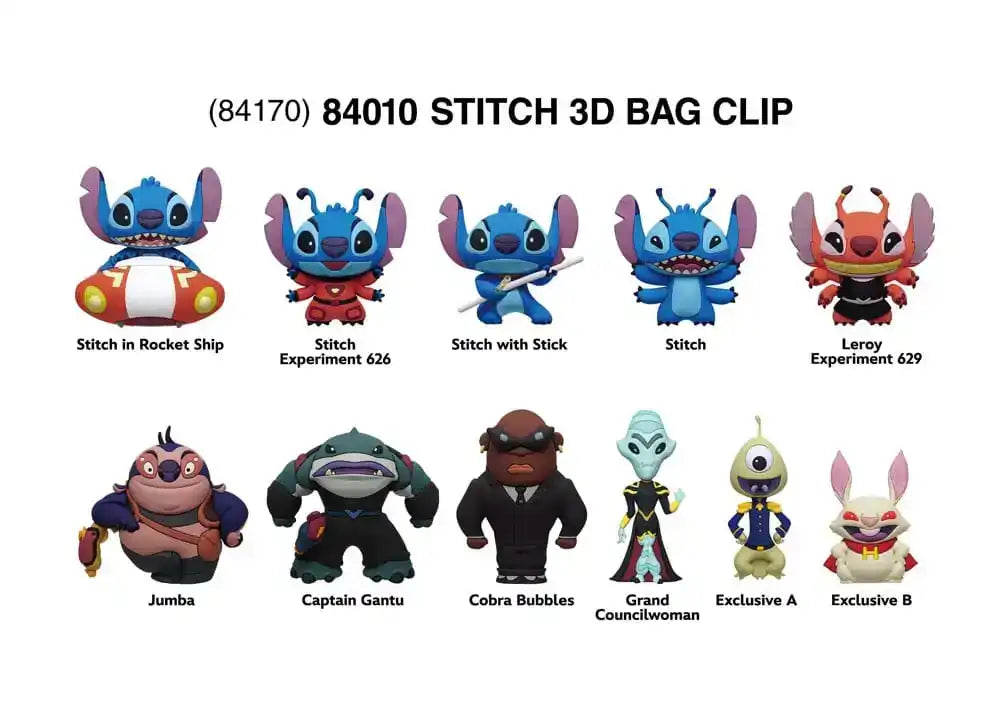 Lilo & Stitch 3D PVC-Taschenanhänger Stitch in Space Display  (24)
