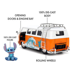 Lilo & Stitch Diecast Modell 1/24 1961 VW Bus Stitch - Smalltinytoystore