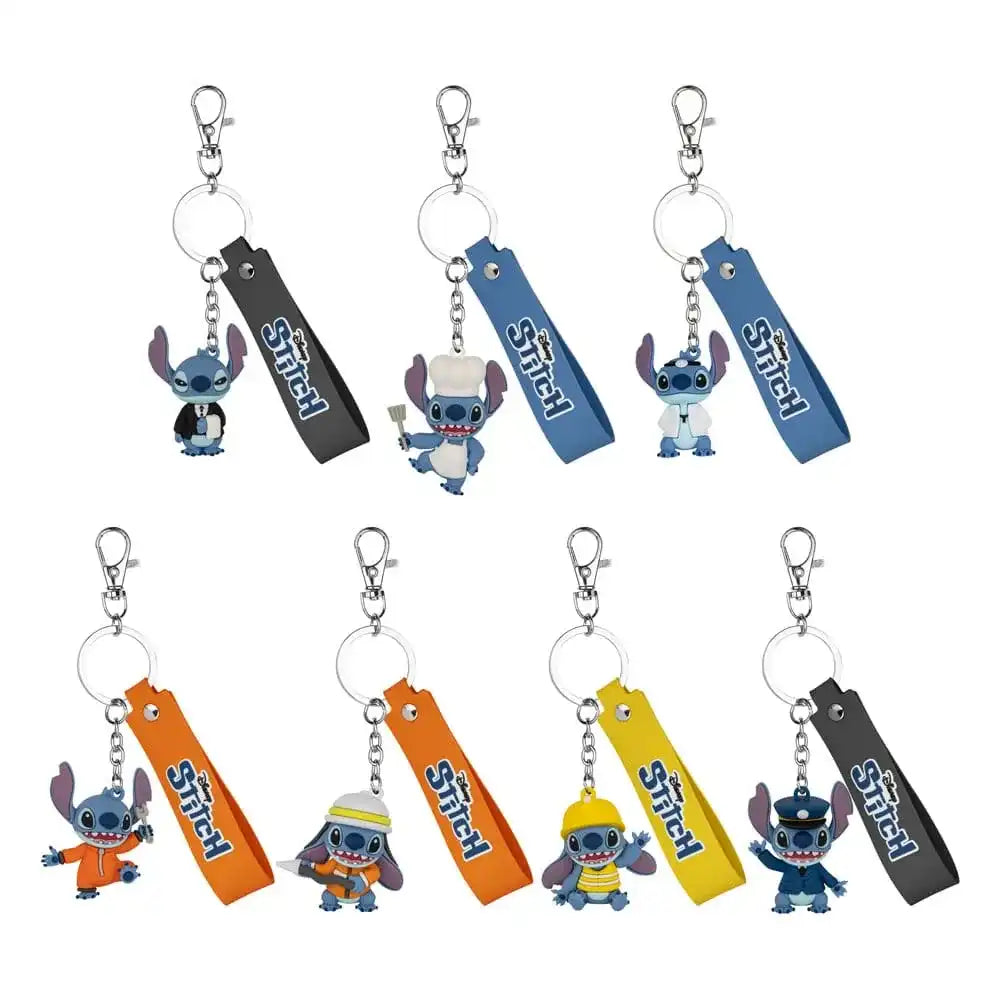 Lilo & Stitch Job Experience Camp Serie Schlüsselanhänger Stitch 4 cm Sortiment (6) - Smalltinytoystore