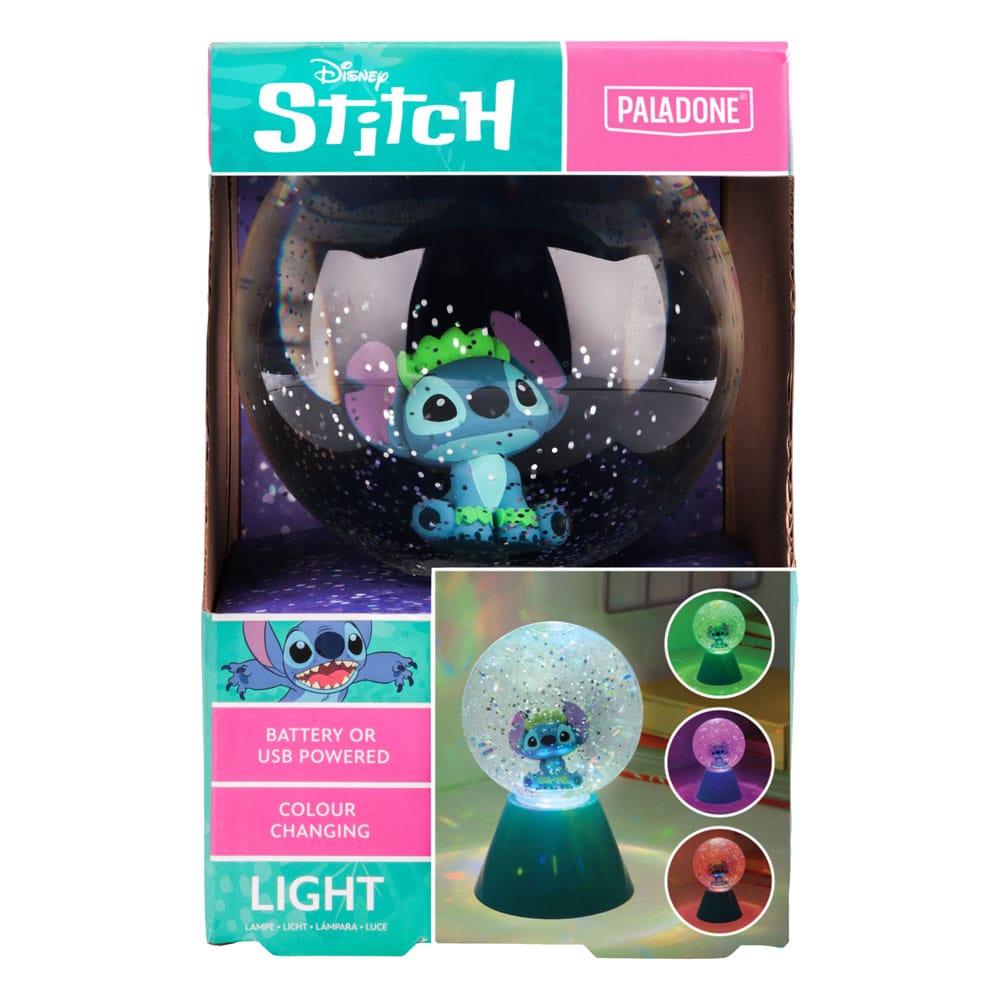 Lilo & Stitch LED-Lampe Stitch Glitter Ball 17 cm - Smalltinytoystore