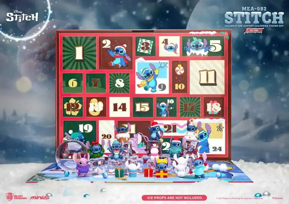 Lilo & Stitch Mini Egg Attack Adventskalender Stitch celebration Figure Set (Cookie) 10 cm - Smalltinytoystore