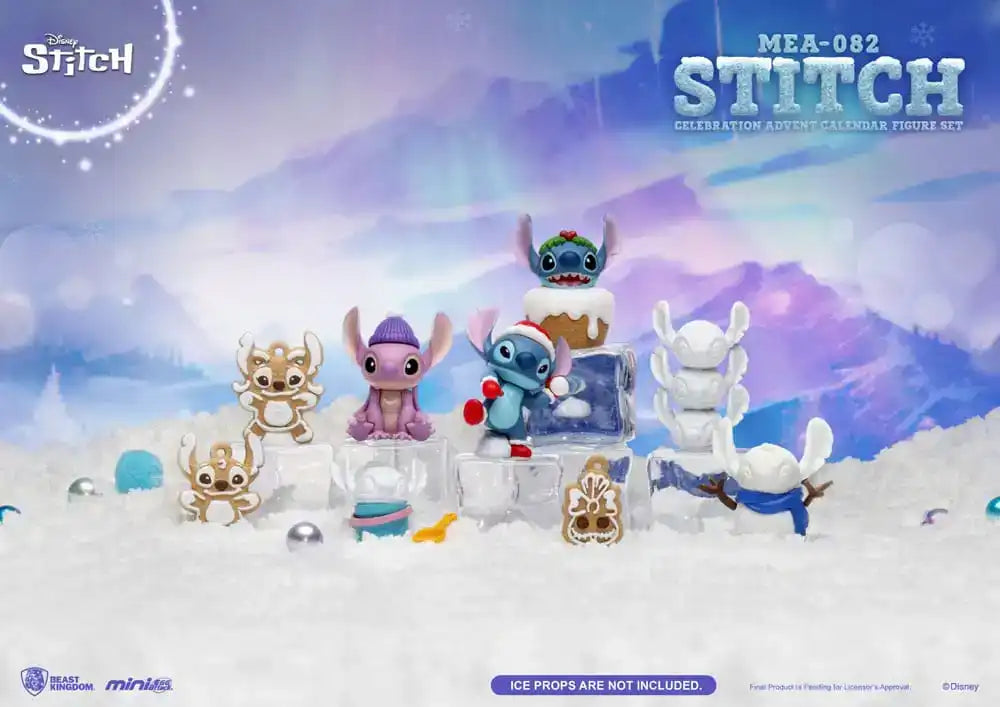 Lilo & Stitch Mini Egg Attack Adventskalender Stitch celebration Figure Set (Cookie) 10 cm - Smalltinytoystore