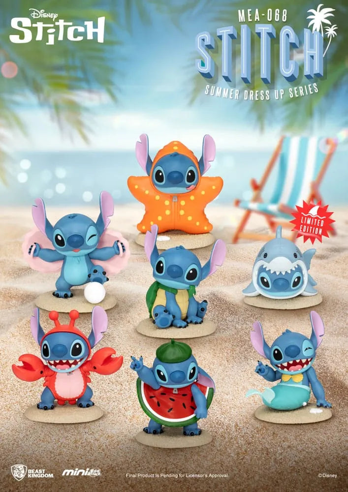 Lilo & Stitch Mini Egg Attack Figuren Stitch summer dress up Series 8 cm Sortiment (6) - Smalltinytoystore