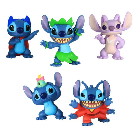 Lilo & Stitch Minifiguren 5er-Pack Stitch Collectible Figure Set 7 cm - Smalltinytoystore