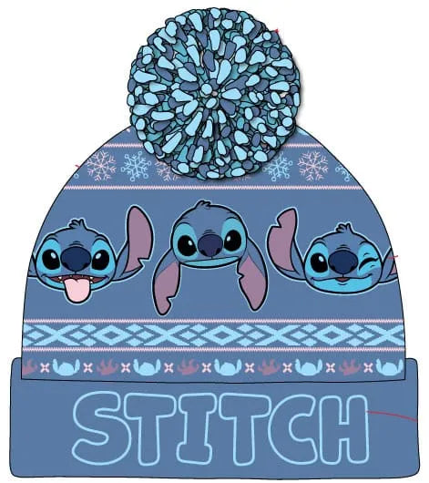 Lilo & Stitch Pom-Pom Beanie Dark Blue - Smalltinytoystore