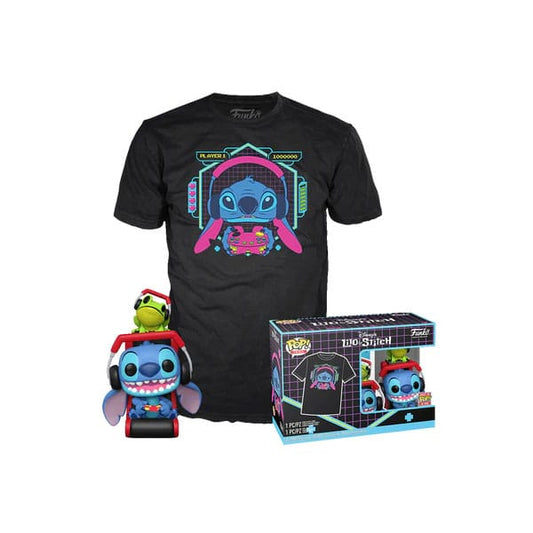 Lilo & Stitch POP! & Tee Vinyl Figur & T-Shirt Set Gmr Stitch w/frog Größe M - Smalltinytoystore