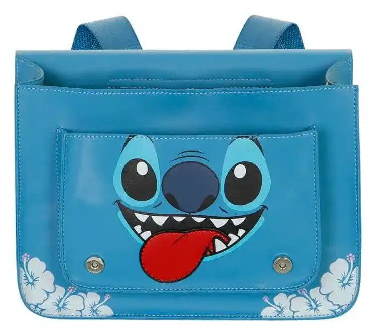Lilo & Stitch Satchel Umhängetasche Rucksack Tongue Blue