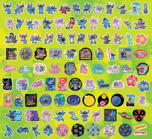 Lilo & Stitch Sticker-Set 100 Stück Stitch Sortiment (20) - Smalltinytoystore