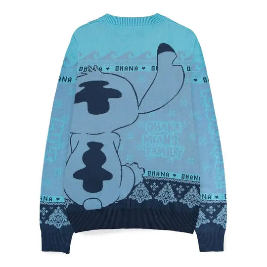 Lilo & Stitch Sweatshirt Christmas Jumper Stitch Blue Größe M - Smalltinytoystore