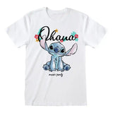 Lilo & Stitch T-Shirt Ohana Means Family White - Smalltinytoystore