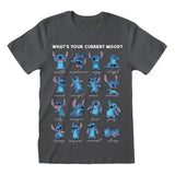 Lilo & Stitch T-Shirt Stitch Emotions Charcoal Größe M - Smalltinytoystore