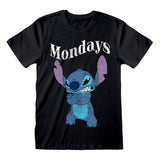 Lilo & Stitch T-Shirt Stitch Mondays Black Größe M - Smalltinytoystore