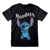 Lilo & Stitch T-Shirt Stitch Mondays Black Größe S - Smalltinytoystore