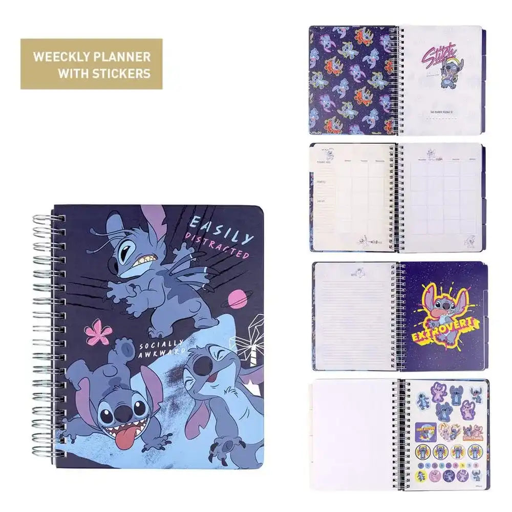 Lilo & Stitch Wochenplaner mit Sticker Stitch Easily Distracted - Smalltinytoystore