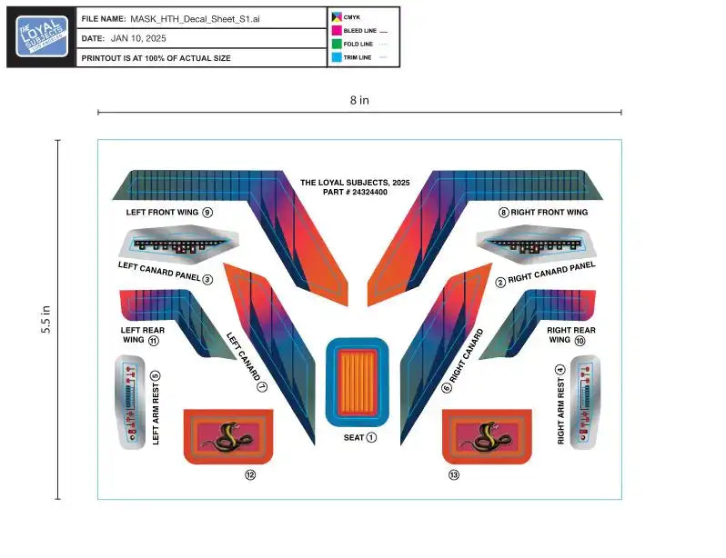 M.A.S.K. Fahrzeug High Tech Helicopter (HTH) The Loyal Subjects
