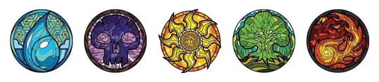 Magic: The Gathering Ansteck-Pins  Blind Box Mystery Stained Glass Lands Sortiment (10)