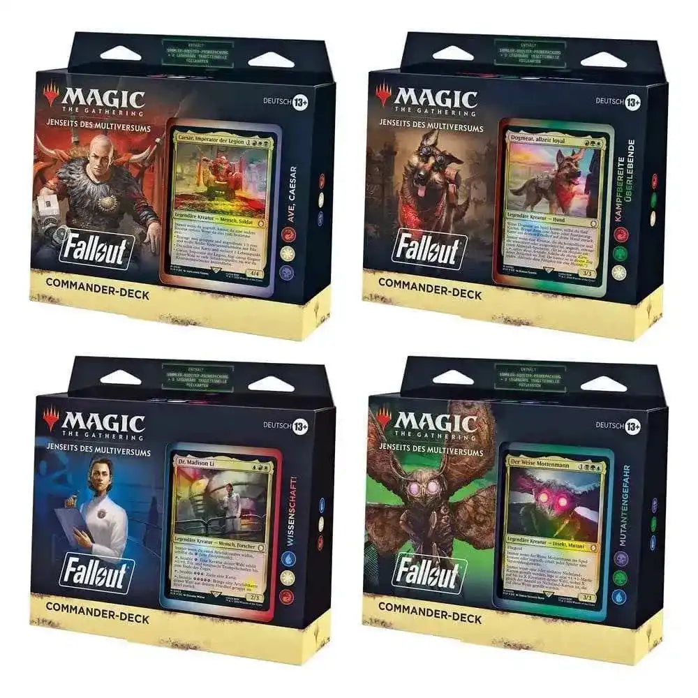 Magic the Gathering Jenseits des Multiversums: Fallout Commander-Decks Display (4) deutsch - Smalltinytoystore