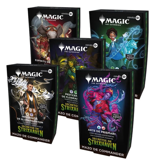 Magic the Gathering Secretos de Strixhaven Commander Decks Umkarton (5) spanisch