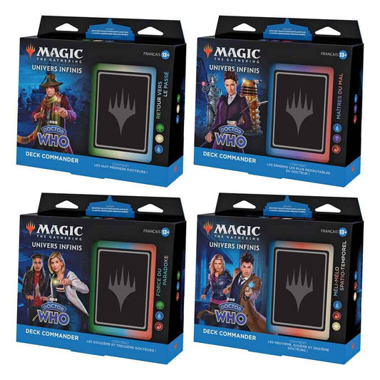 Magic the Gathering Univers infinis: Doctor Who Commander-Decks Display (4) französisch - Smalltinytoystore