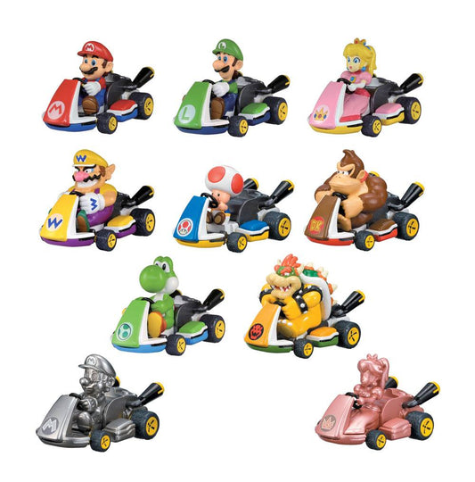 Mario Kart Rückzug-Autos Mystery Pack Display (12) - Smalltinytoystore