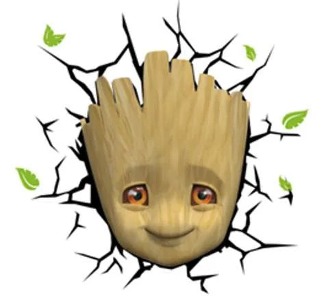 Marvel 3D LED Leuchte Baby Groot Face 3D - Smalltinytoystore