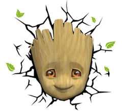 Marvel 3D LED Leuchte Baby Groot Face 3D - Smalltinytoystore