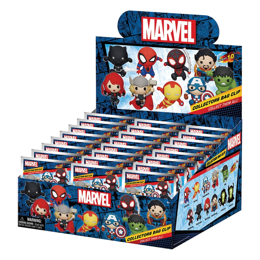 Marvel 3D PVC-Taschenanhänger Series 10 Classics Display (24) - Smalltinytoystore
