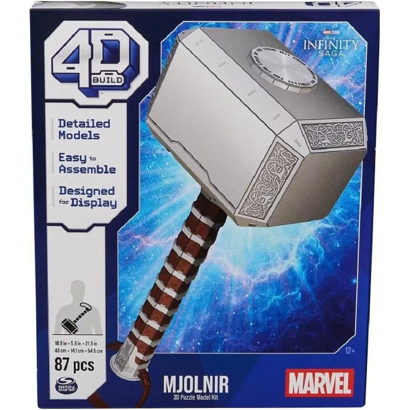 Marvel: 4D Build - Thor Mjolnir Hammer 3D Puzzle - Smalltinytoystore