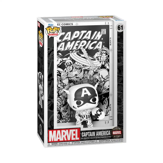 Marvel 85th Anniversary POP! Comic Cover Vinyl Figur Captain America 9 cm - Smalltinytoystore