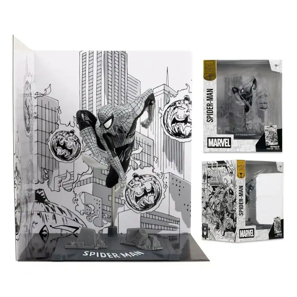 Marvel Collection PVC Statue 1/10 Spider-Man (Spider-Man #6)(Line Art)(Gold Label) 10 cm - Smalltinytoystore