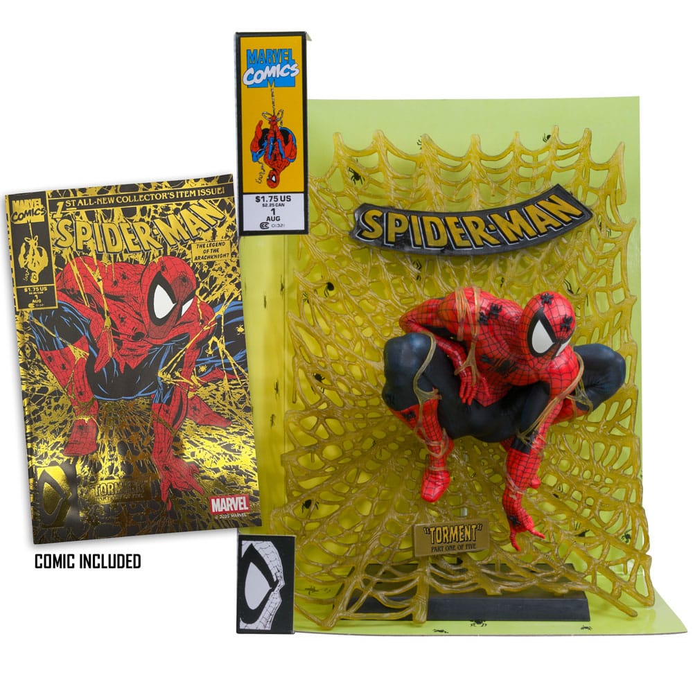 Marvel Collection PVC Statue 1/6 Spider-Man (Spider-Man # 1) (Gold Edition) (Gold Label) 15 cm - Smalltinytoystore