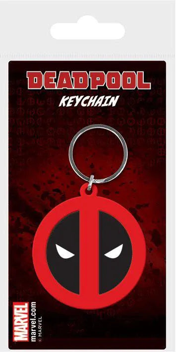 Marvel Comics Gummi-Schlüsselanhänger Deadpool Symbol 6 cm - Smalltinytoystore
