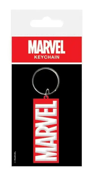 Marvel Comics Gummi-Schlüsselanhänger Logo 6 cm - Smalltinytoystore