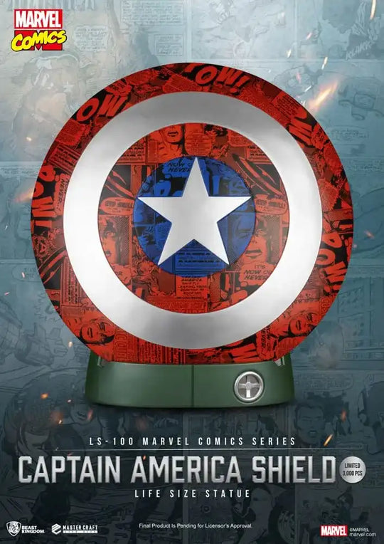 Marvel Comics PVC Captain America Schild Life Size Statue 64 cm - Smalltinytoystore