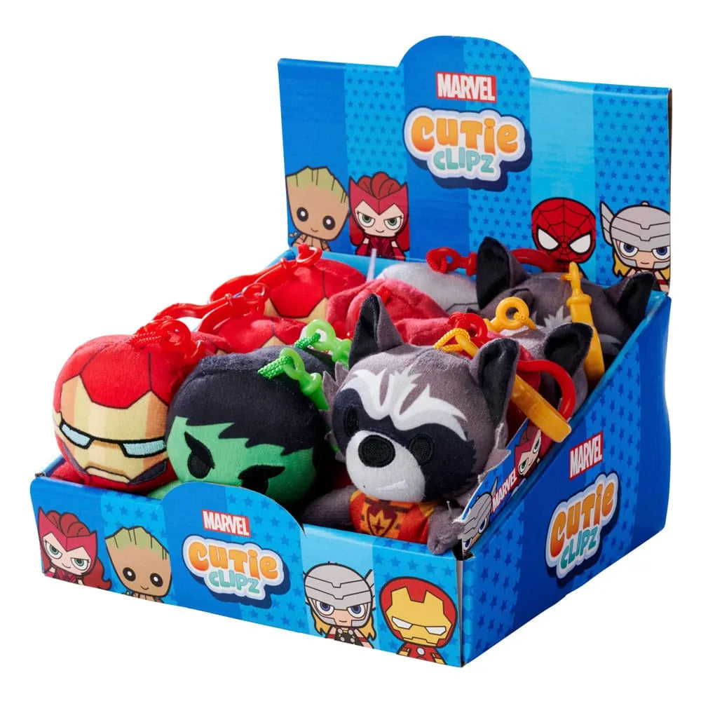 Marvel Cutie Clipz Plüsch-Schlüsselanhänger Sortiment (12) - Smalltinytoystore