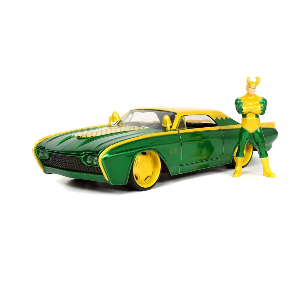 Marvel Diecast Modell 1/24 Ford Thunderbird Loki - Smalltinytoystore