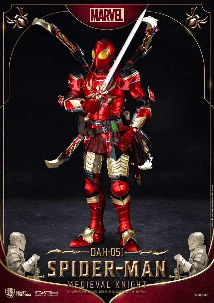 Marvel Dynamic 8ction Heroes 1/9 Medieval Knight Spider-Man 20 cm - Smalltinytoystore
