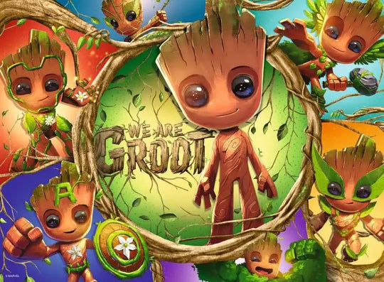 Marvel Kinderpuzzle XXL We Are Groot! (100 Teile) - Smalltinytoystore