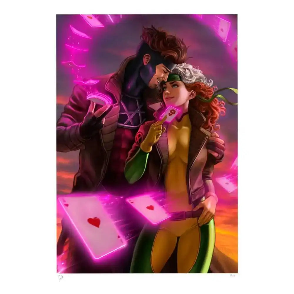 Marvel Kunstdruck Rogue & Gambit 46 x 61 cm - ungerahmt - Smalltinytoystore