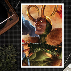 Marvel Kunstdruck Siege Loki 61 x 41 cm - ungerahmt - Smalltinytoystore