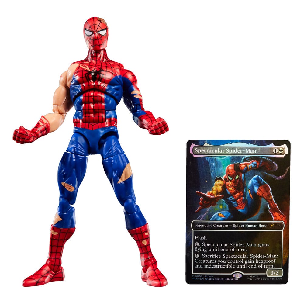 Marvel Legends Magic: The Gathering Actionfigur Battle-Damaged Spider-Man (plus exklusive Foil-Karte) 15 cm - Smalltinytoystore