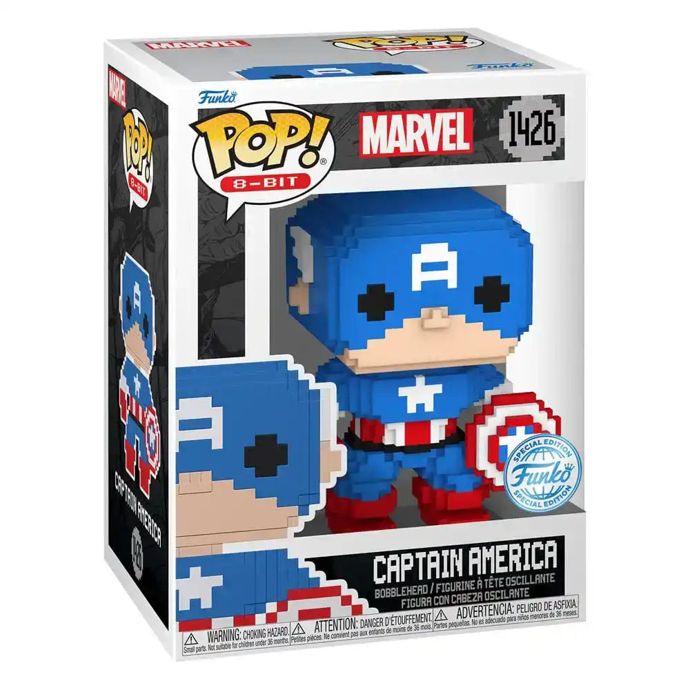 Marvel POP! 8-Bit Vinyl Figur Captain America 9 cm - Smalltinytoystore