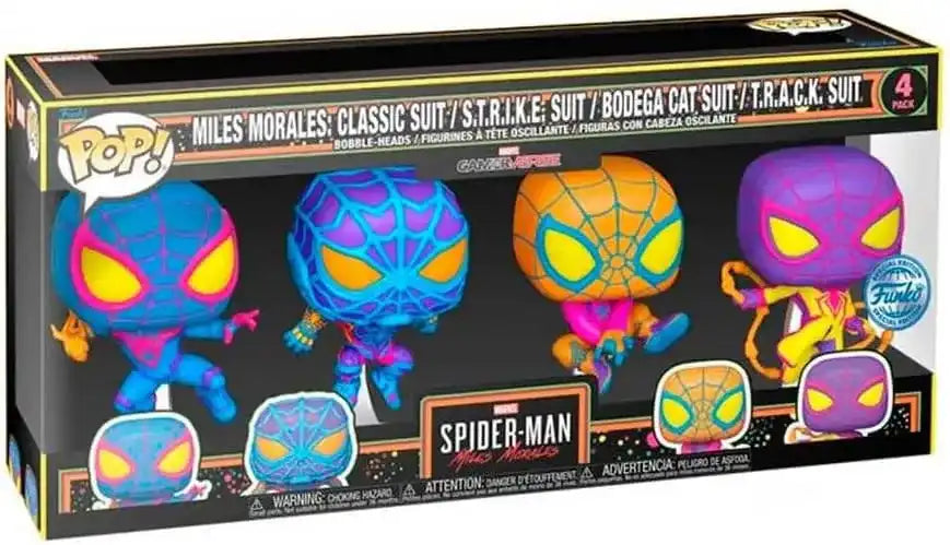 Marvel POP! TV Vinyl Figuren 4er-Pack Miles Morales (BLKLT) 9 cm - Smalltinytoystore