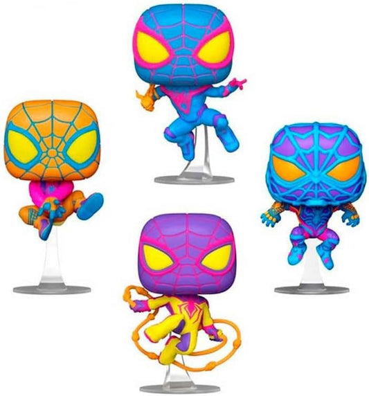Marvel POP! TV Vinyl Figuren 4er-Pack Miles Morales (BLKLT) 9 cm - Smalltinytoystore
