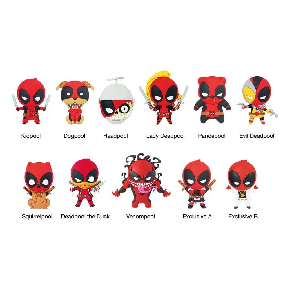 Marvel PVC-Taschenanhänger Deadpool Serie 3 Display (24) - Smalltinytoystore