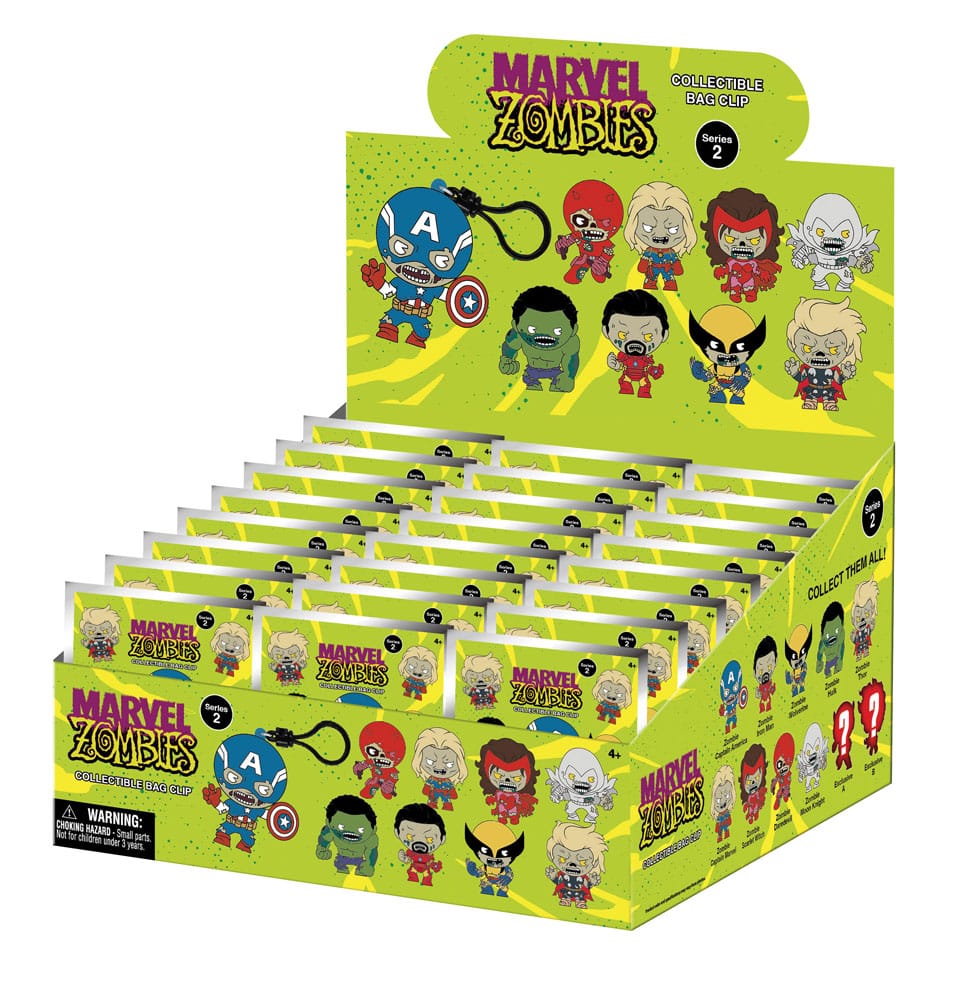 Marvel PVC-Taschenanhänger Serie 2 Zombies Display (24) - Smalltinytoystore